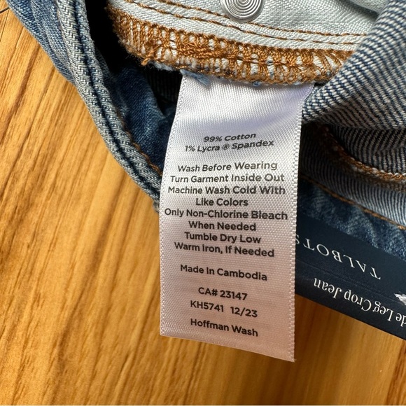 Talbots WIDE LEG CROP DENIM JEANS HOFFMAN WASH WOMEN Sz 20WP Casual BOHO NWT - Picture 10 of 15